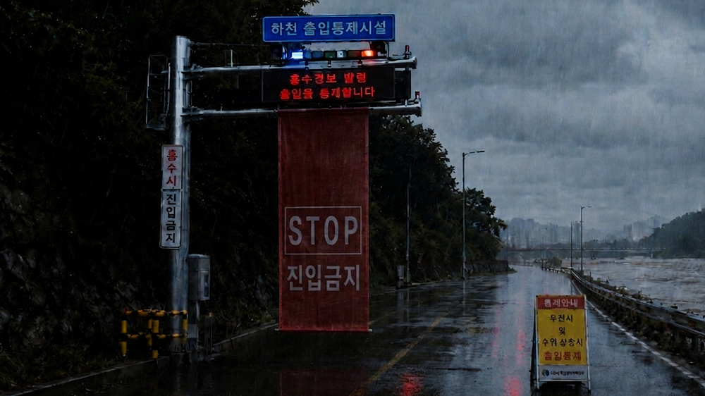 AI 하상도로 진입차단시설